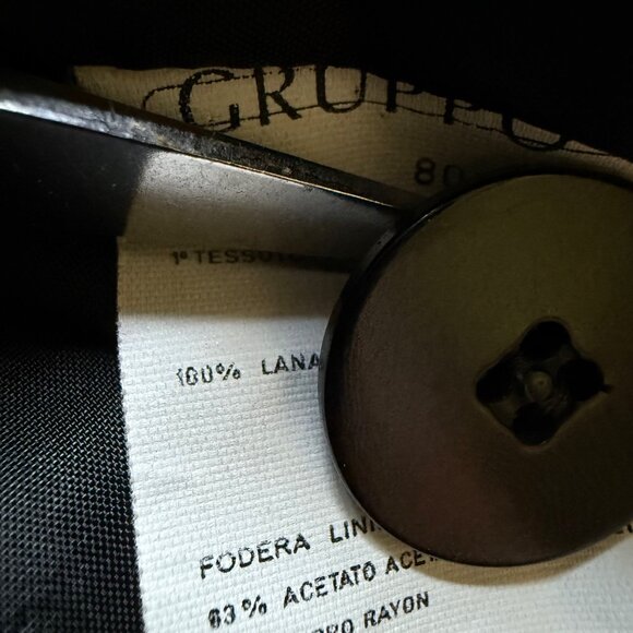 Giorgio Armani Le Collezioni Size 10 (44IT) Black Wool Designer Blazer Jacket - Picture 7 of 16